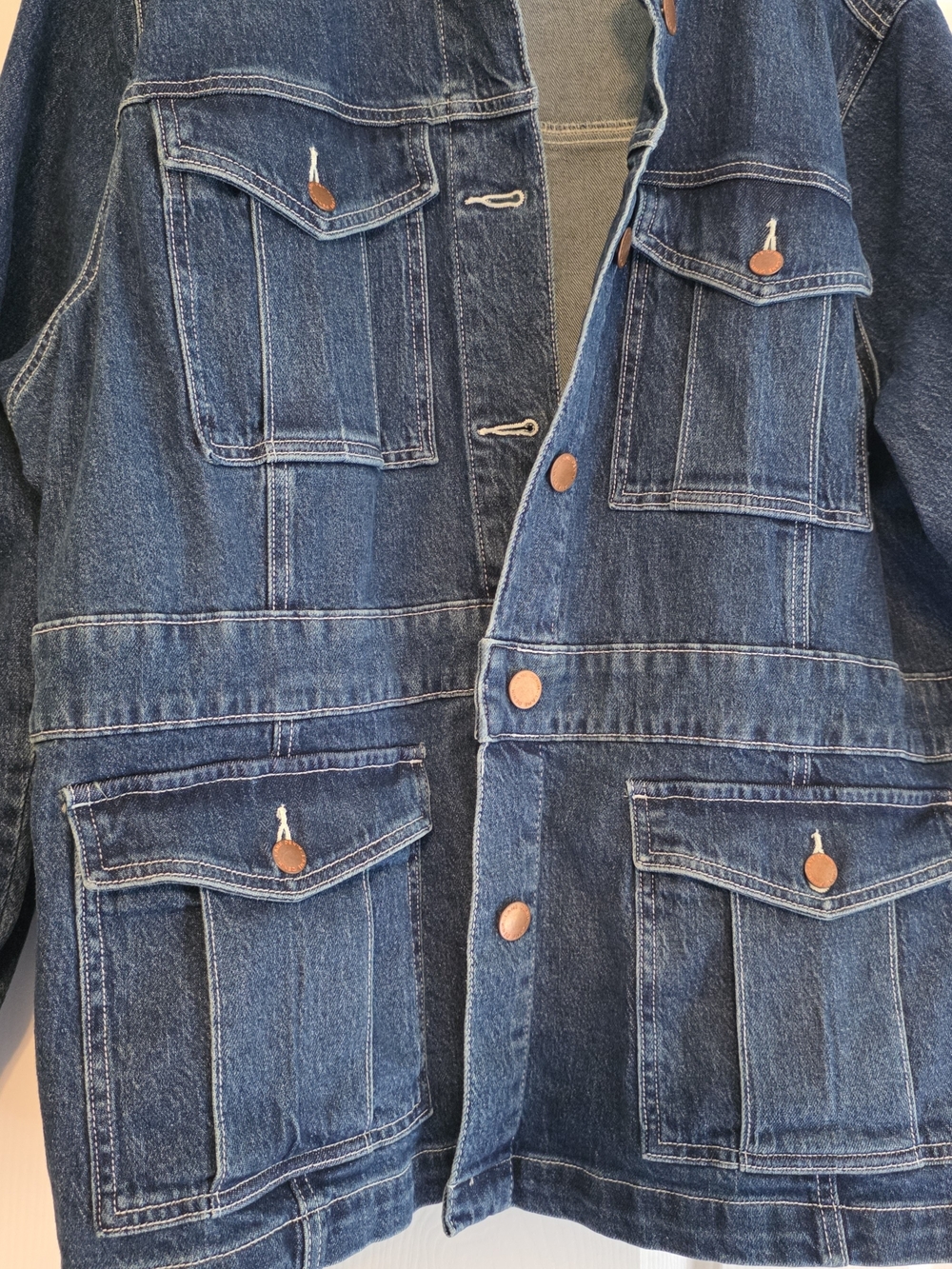 Lane Bryant Denim Banded-Waist Utility Jacket - Size 24 Plus